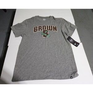 47 Brand NCAA Brown University Grey Crew Neck SS T-Shirt Men's Size L NWT